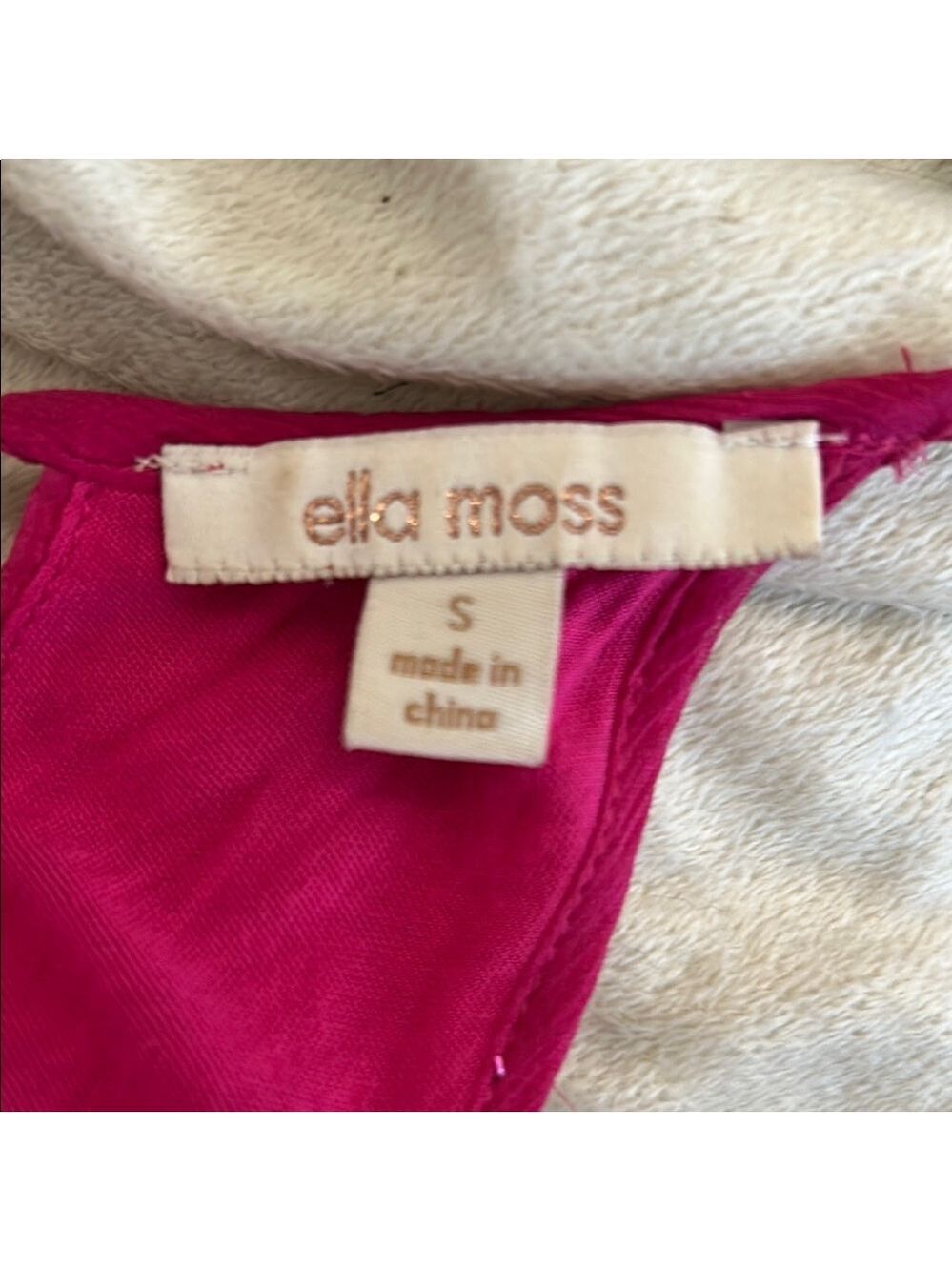 Ella Moss Fuchsia Silk Sparkly Sundress size S - Picture 12 of 13